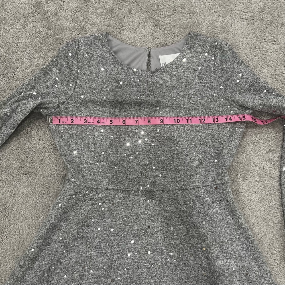 Rare Editions Big Girls Hacci Dress Sz 12 - Picture 9 of 11